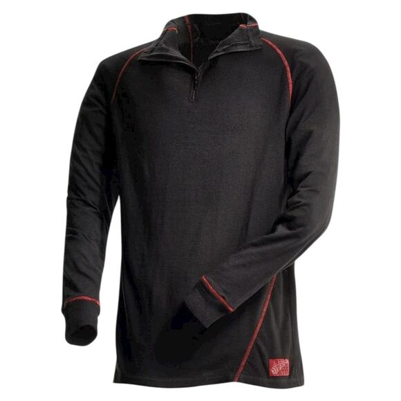 Red Wing Shoes Shirt Mens 2XL Black Quarter Zip FR Base Layer Workwear RW 69004 - Picture 1 of 12